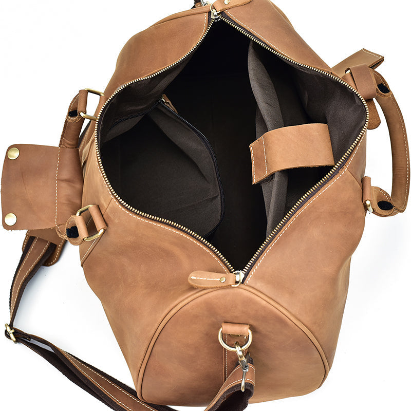 Herren Vintage Crazy Horse Leder Reisetasche