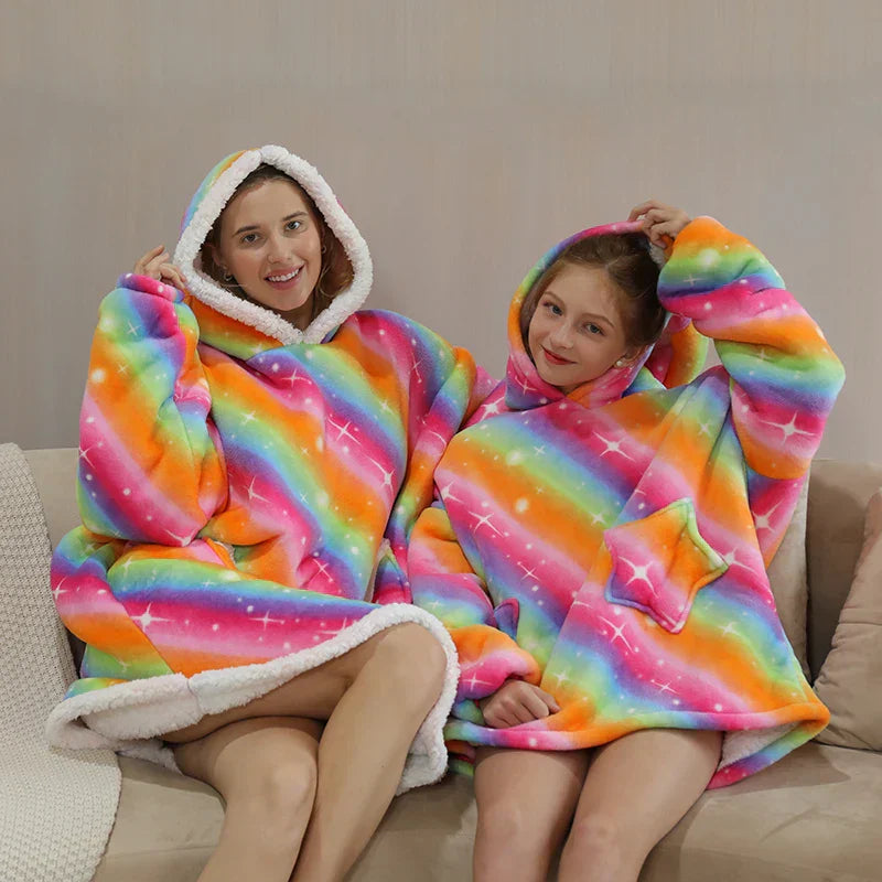 Teddy | Oversized Hoodie-Decke für Erwachsene und Kinder