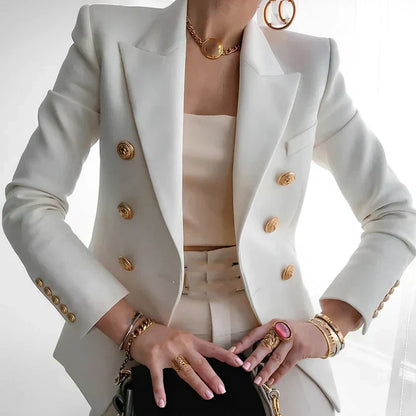 FLORA | Maßgeschneiderter Blazer mit goldenen Knöpfen