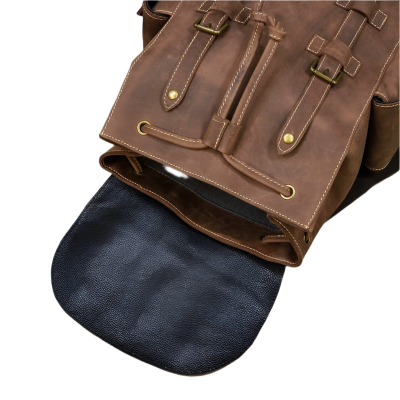 Rucksack mit großer Kapazität aus Leder