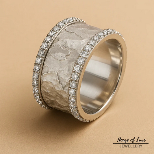 Vintage versilberter Zirkonia Ring