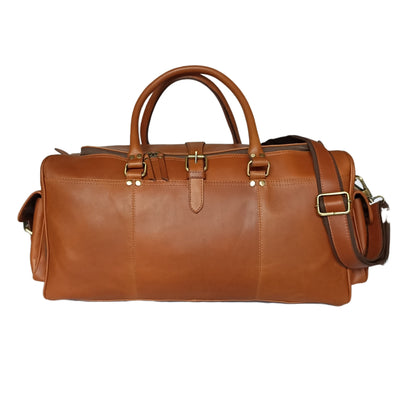 Braune Leder-Wochenendtasche