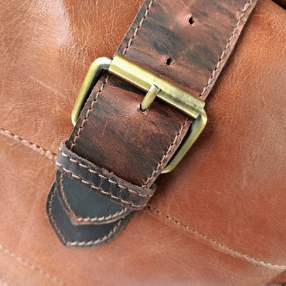 Dunkelbrauner Leder-Rucksack