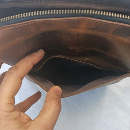 Hunter Braun Leder Damen Tasche