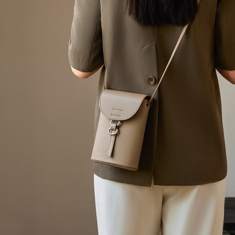 Echtes Leder Mini Crossbody Handytasche