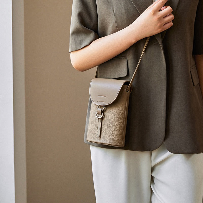 Echtes Leder Mini Crossbody Handytasche