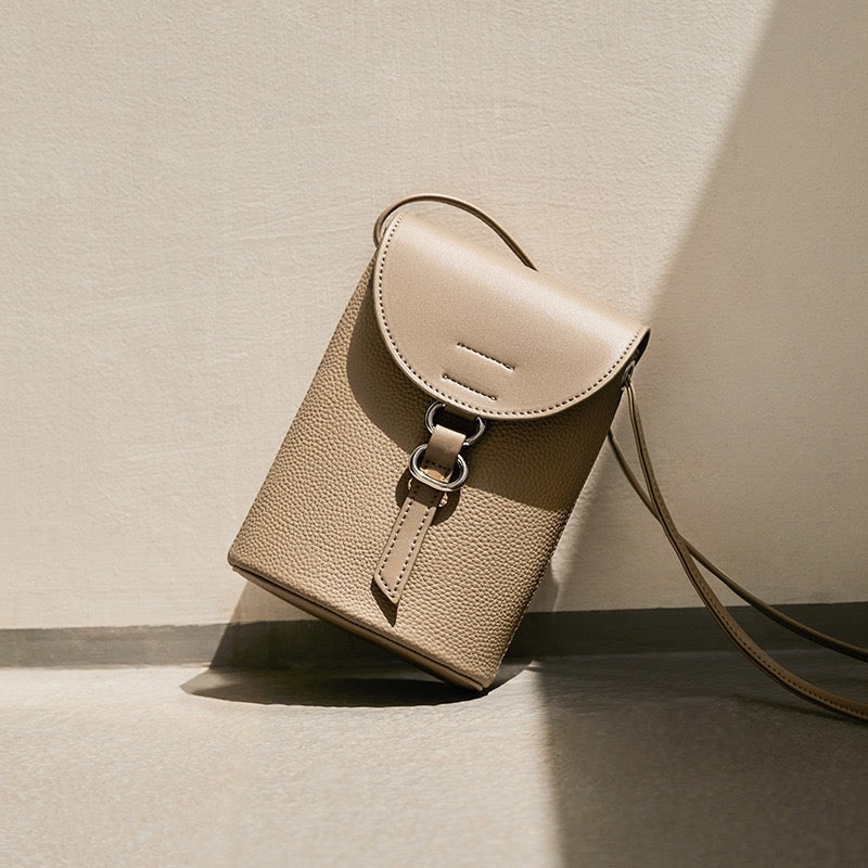 Echtes Leder Mini Crossbody Handytasche
