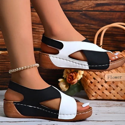 Laluna™ Schwarze Keilabsätze - Bequemes Orthopädisches Design für Frauen