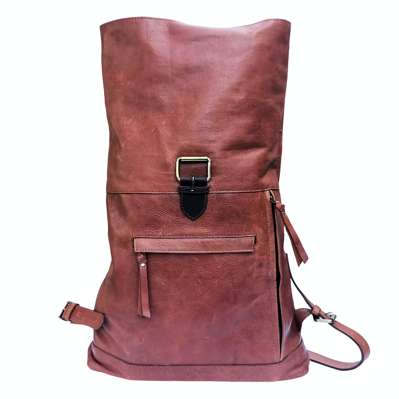 Dunkelbrauner Leder-Rucksack