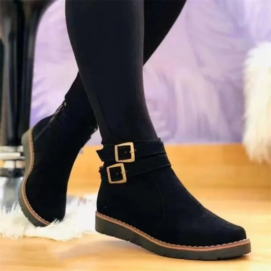 Noor – Damen-Stiefeletten mit Doppel-Schnalle