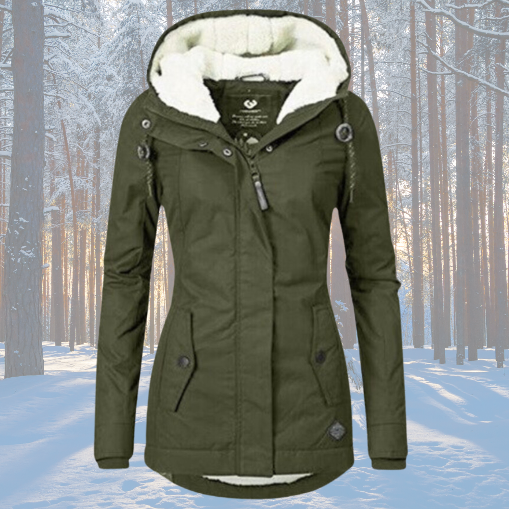 Naomi - Fleece-gefütterte Kapuzenparka-Jacke