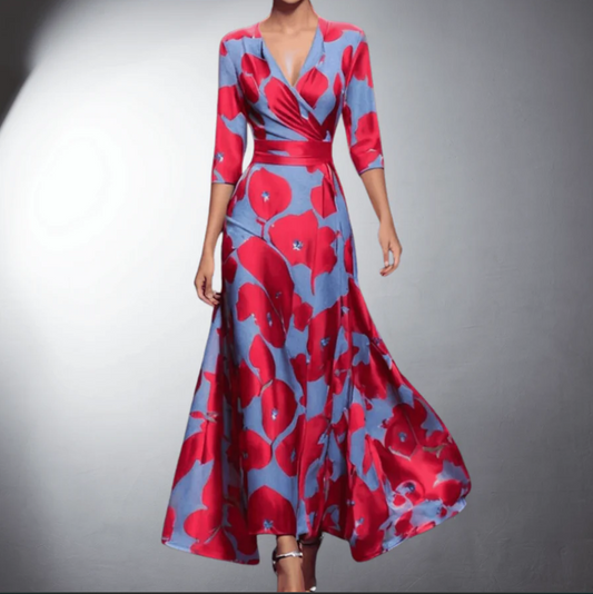 THARAH I KLASSISCHES GEBLÜMTES KLEID