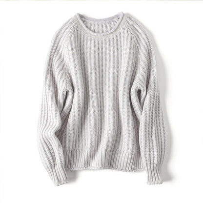 Serena Bequeme-Pullover mit lockerer Rippstruktur