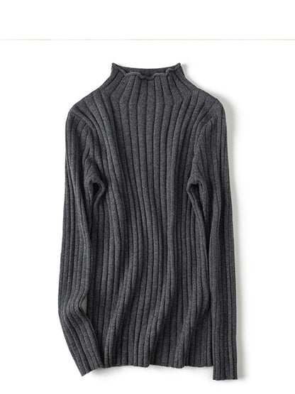Livia Bequeme-Pullover mit geripptem Stehkragen