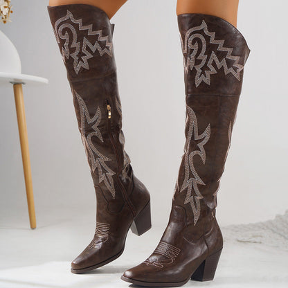 CHEYENNE™ – Klassische Overknee-Cowboystiefel