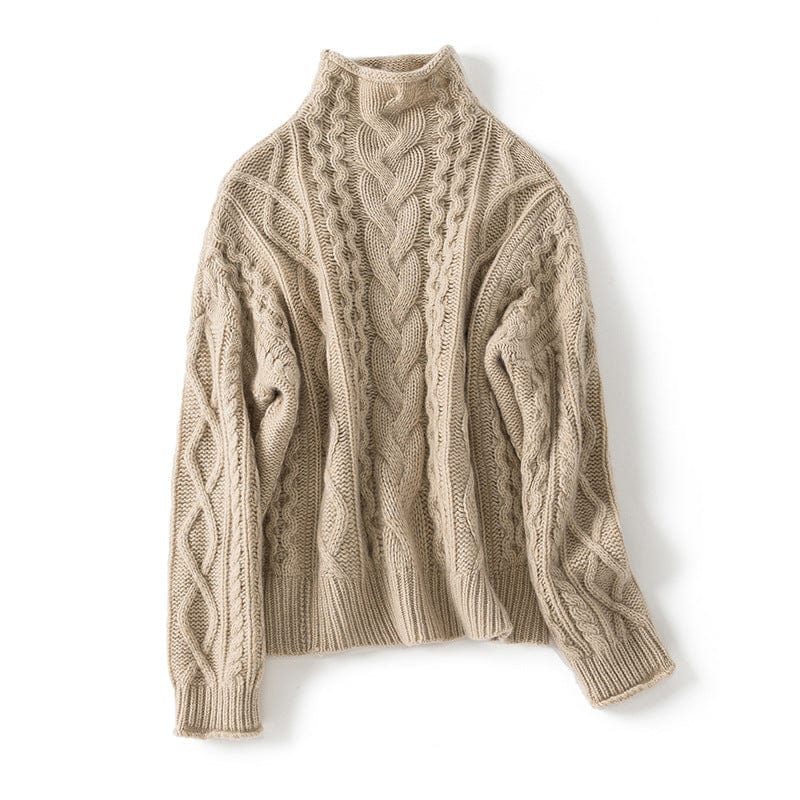 Elena Bequeme-Pullover mit hohem Kragen