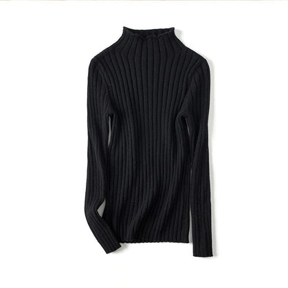 Livia Bequeme-Pullover mit geripptem Stehkragen