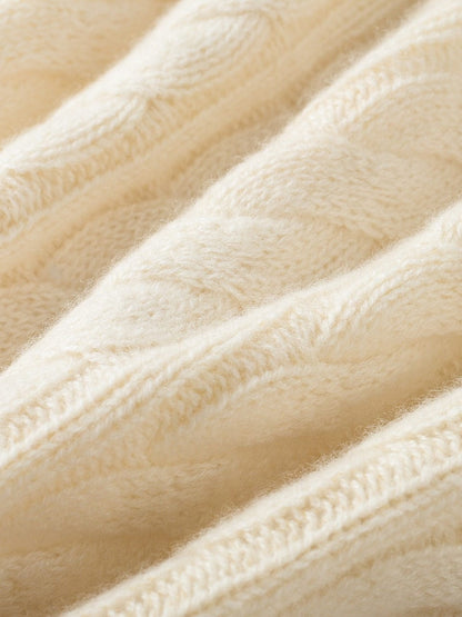 Isolde Bequeme-Pullover mit Zopfmuster