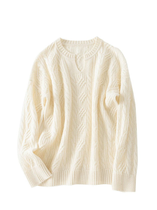 Celeste Bequeme-Pullover mit Schlitz-Ausschnitt