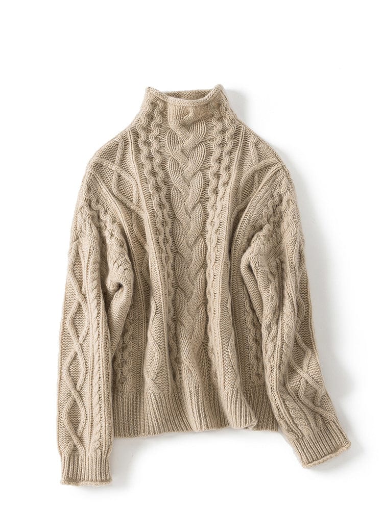 Elena Bequeme-Pullover mit hohem Kragen