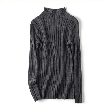 Livia Bequeme-Pullover mit geripptem Stehkragen