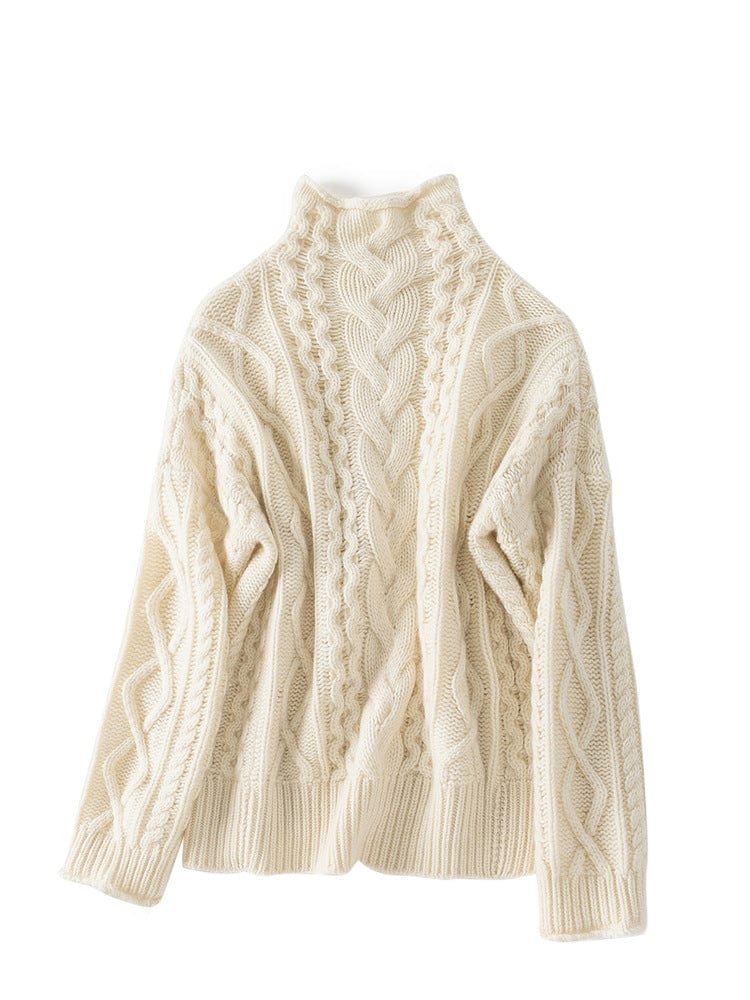 Elena Bequeme-Pullover mit hohem Kragen