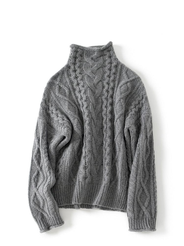 Elena Bequeme-Pullover mit hohem Kragen