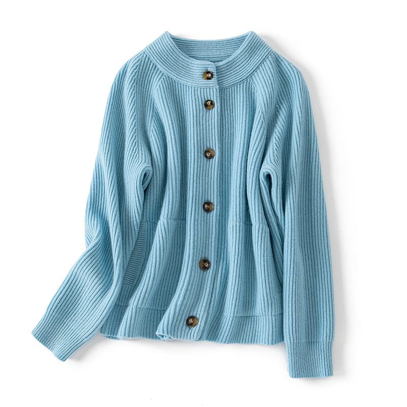 Amélie Bequeme-Strickjacke mit Knöpfen