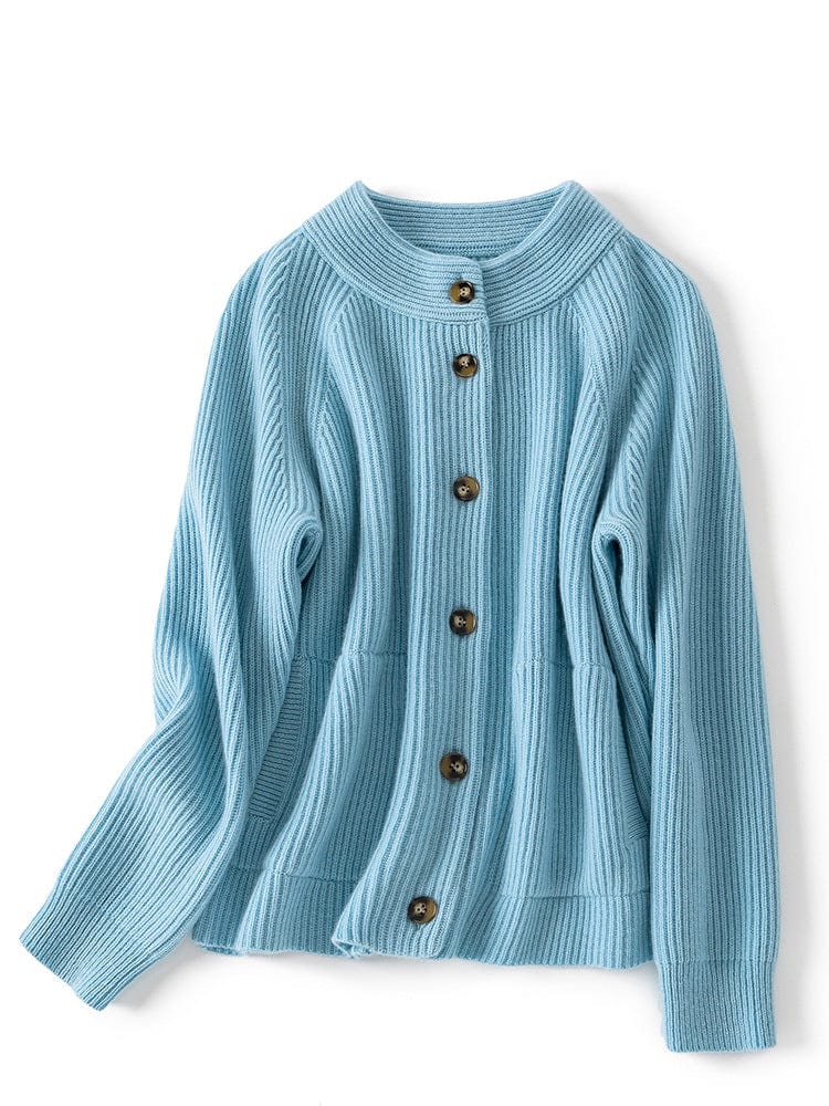Amélie Bequeme-Strickjacke mit Knöpfen