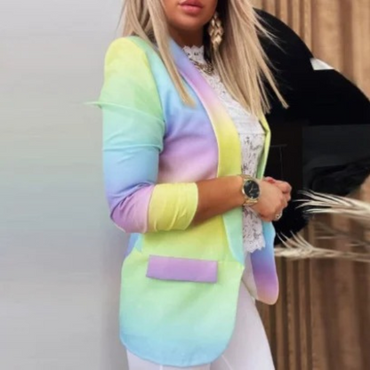 ELIANA | Eleganter Blazer mit gedrucktem Schalkragen