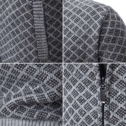 Windsor | Rautenstrick-Cardigan mit Reißverschluss