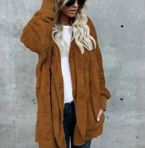 Cathy | Herbst- und Winter-Cardigan aus doppellagigem Fleece