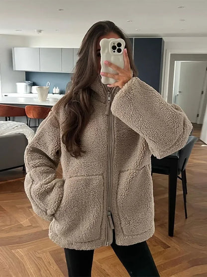 Mystique & Co™ Teddy Jacke Gepolstert Gemütlich