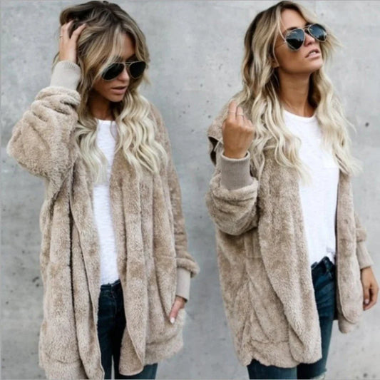 Cathy | Herbst- und Winter-Cardigan aus doppellagigem Fleece
