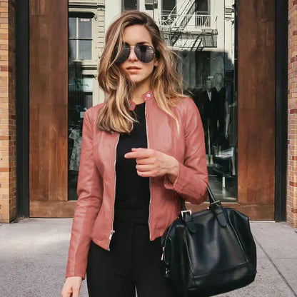 Hannah | Chic Leather Jacket