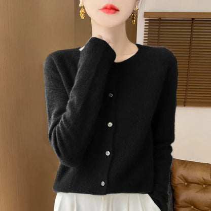Aline - Gemütliche Kaschmir-Strickjacke