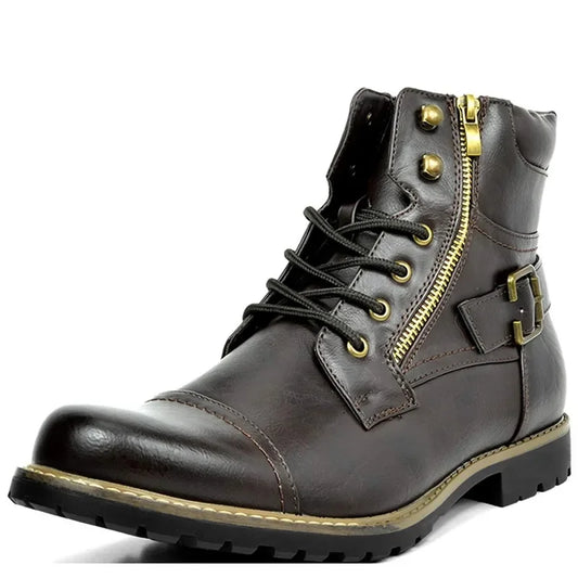 Phoenix | Leder-Schnürstiefeletten