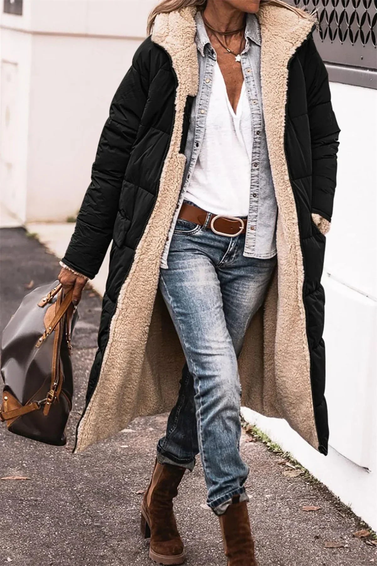 Adele™ – Warme gesteppte Jacke mit Kapuze