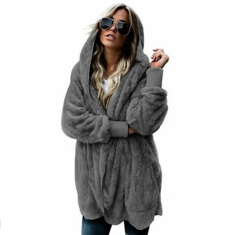 Cathy | Herbst- und Winter-Cardigan aus doppellagigem Fleece