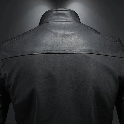 Nero™ Klassisch – Schwarze PU-Lederjacke mit zeitlosem Schnitt
