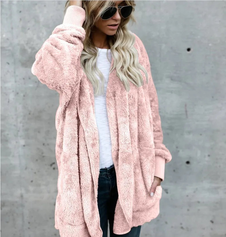 Cathy | Herbst- und Winter-Cardigan aus doppellagigem Fleece