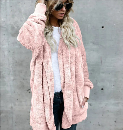 Cathy | Herbst- und Winter-Cardigan aus doppellagigem Fleece