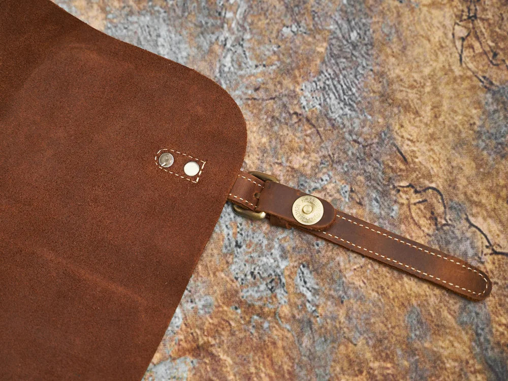 Robuster Echtleder-Reiserucksack | Brauner großer Tagesrucksack