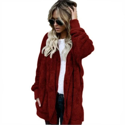 Cathy | Herbst- und Winter-Cardigan aus doppellagigem Fleece