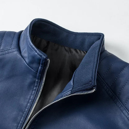 Nero™ Klassisch – Schwarze PU-Lederjacke mit zeitlosem Schnitt