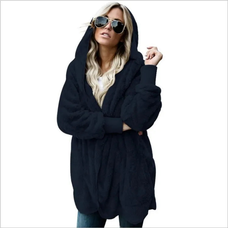 Cathy | Herbst- und Winter-Cardigan aus doppellagigem Fleece