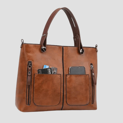 Elegante vintage Leder Schultertasche