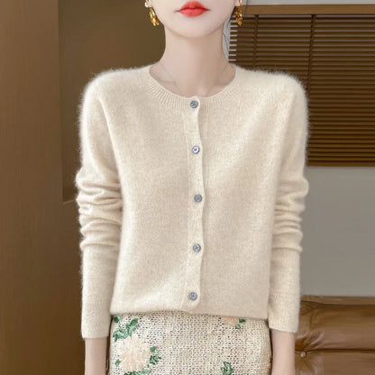 Aline - Gemütliche Kaschmir-Strickjacke