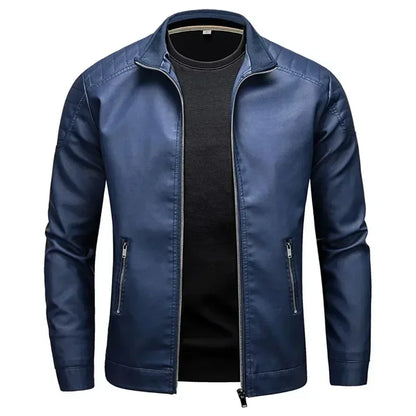 Nero™ Klassisch – Schwarze PU-Lederjacke mit zeitlosem Schnitt