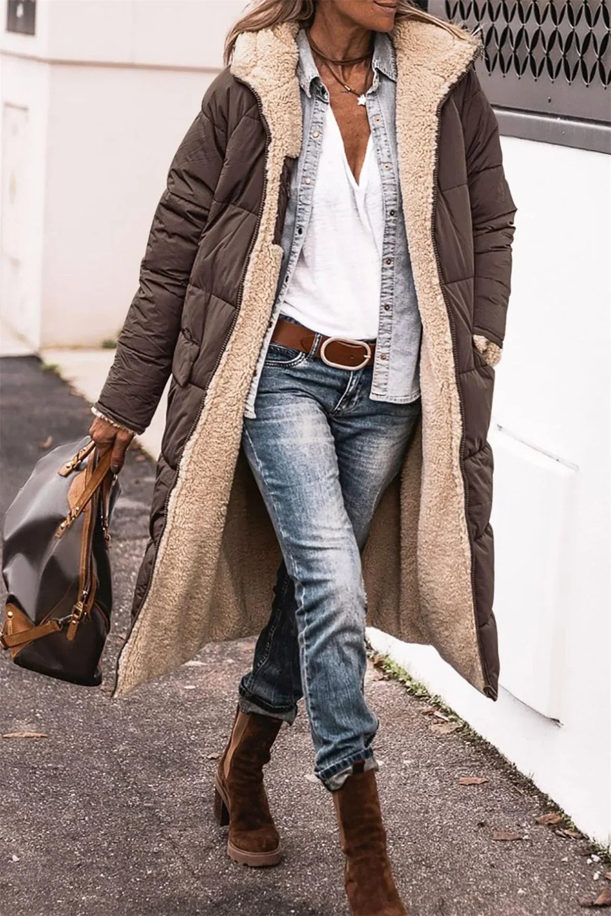 Adele™ – Warme gesteppte Jacke mit Kapuze